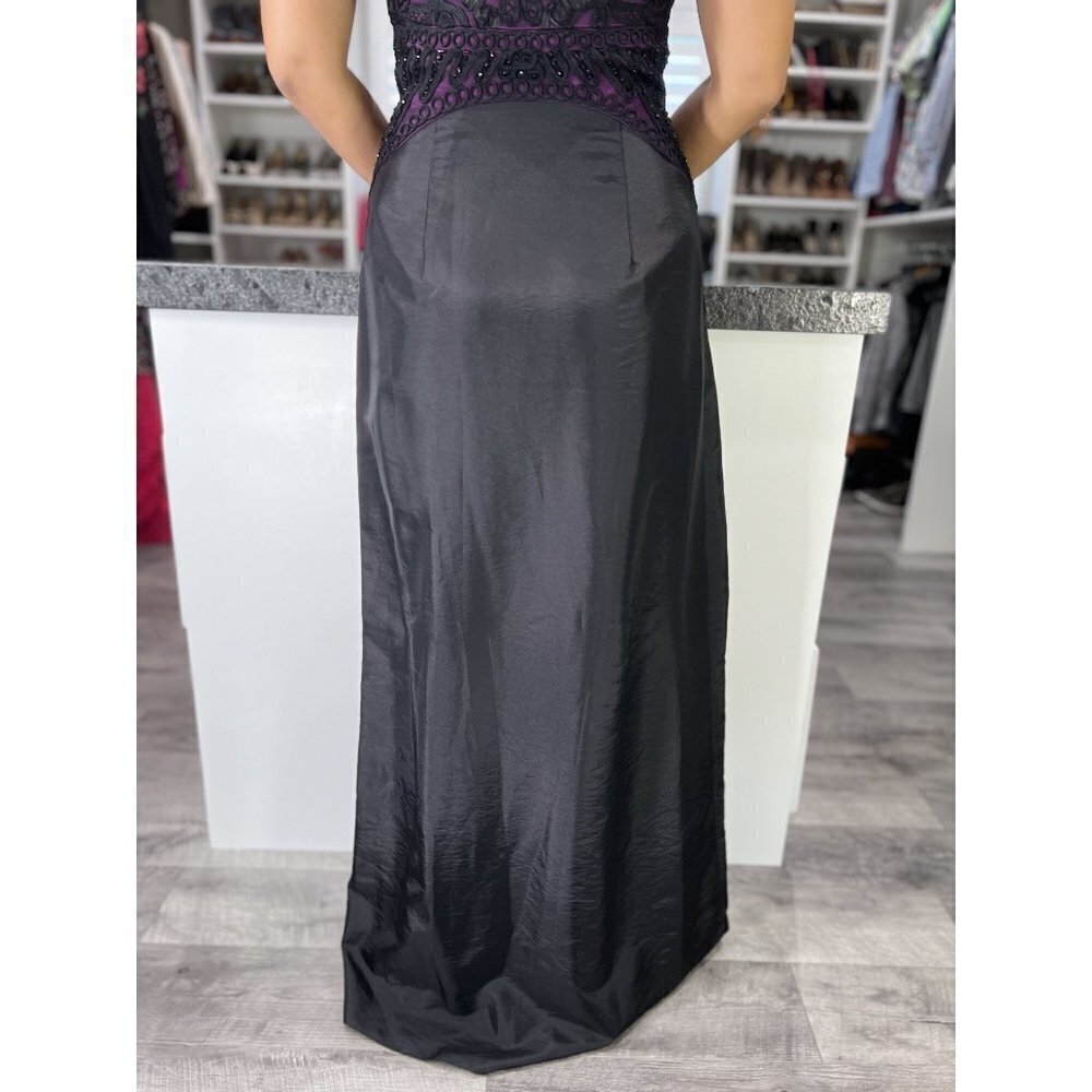 Rare NWT Sue Wong Purple Black Lace Formal Gown $495 - Picture 10 of 15